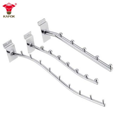 Supermarket slatwall waterfall hook / retail slatwall waterfall display hook